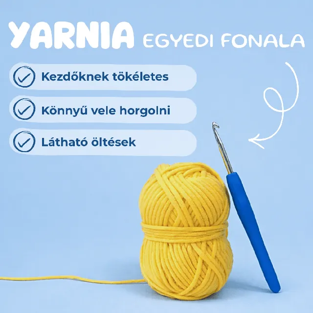 A Yarnia egyedi, kezdőbarát fonala